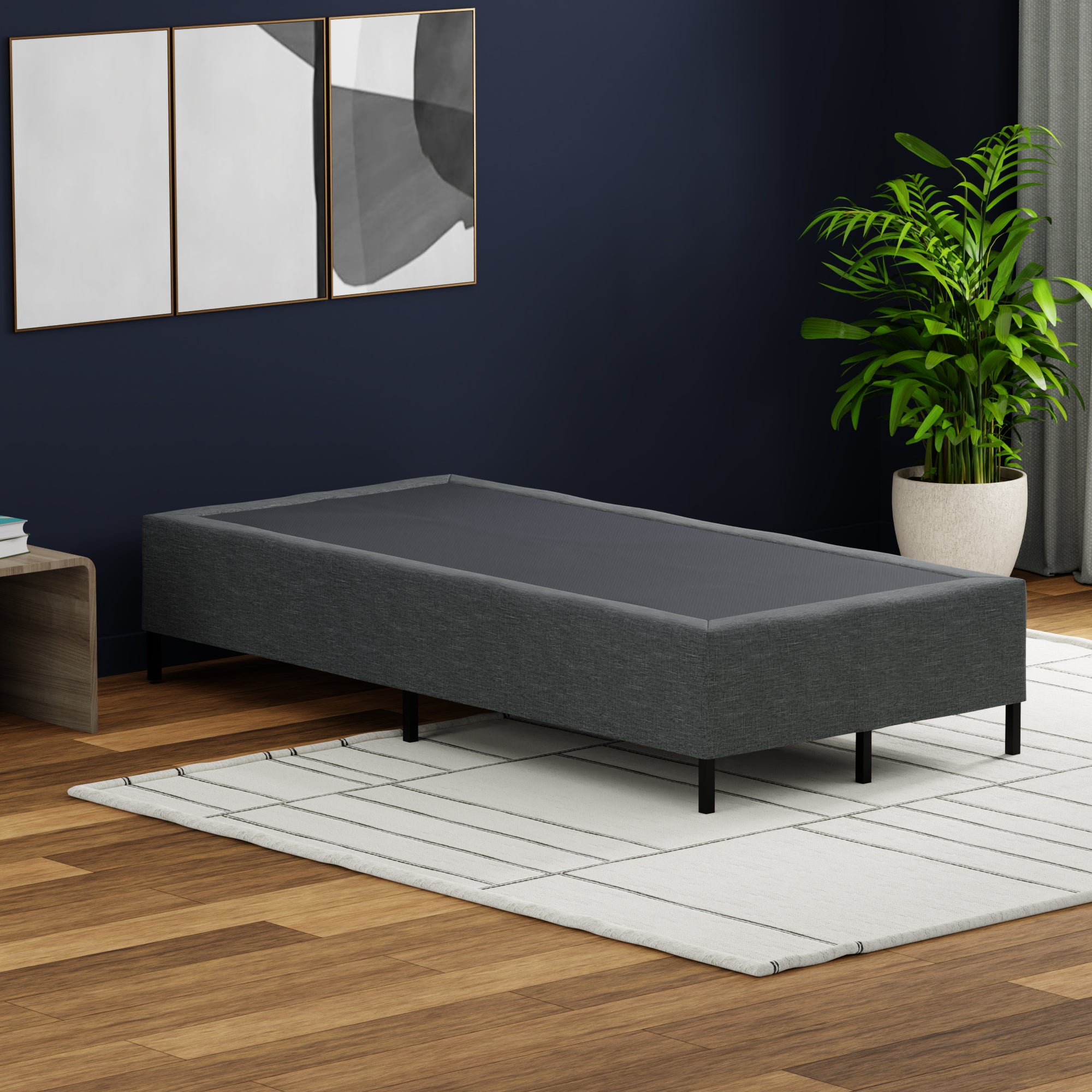 Metal Mattress Foundation with Removable Cover - BlissfulNights.com
