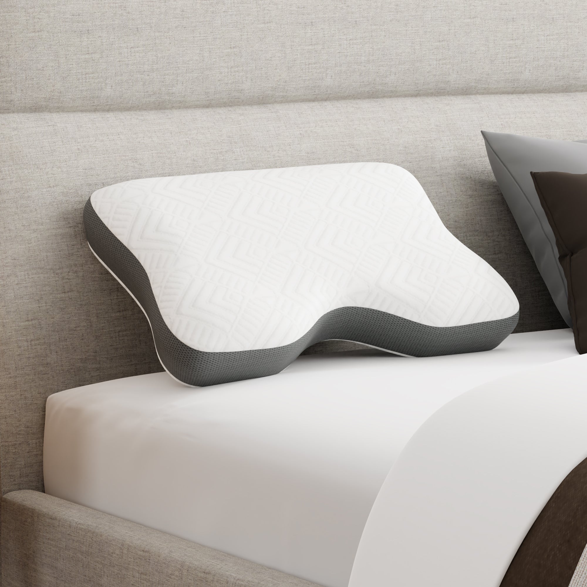 Cooling Contoured Side Sleeper Pillow - BlissfulNights.com