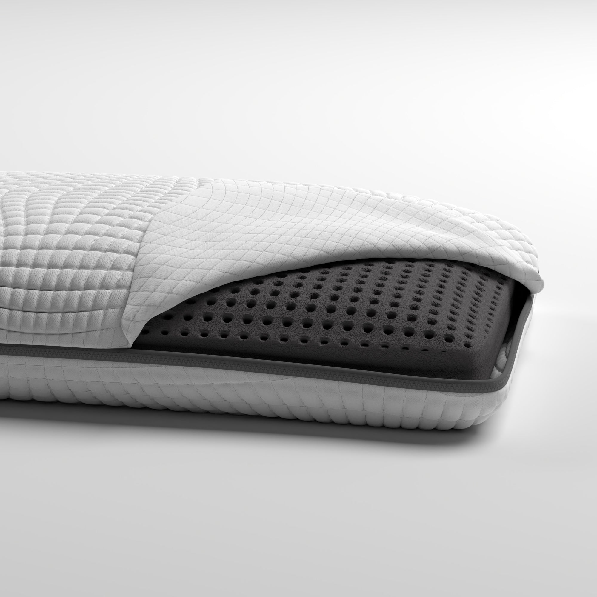 Ventilated Charcoal Bamboo Infused Memory Foam Pillow - Washable Cover - BlissfulNights.com