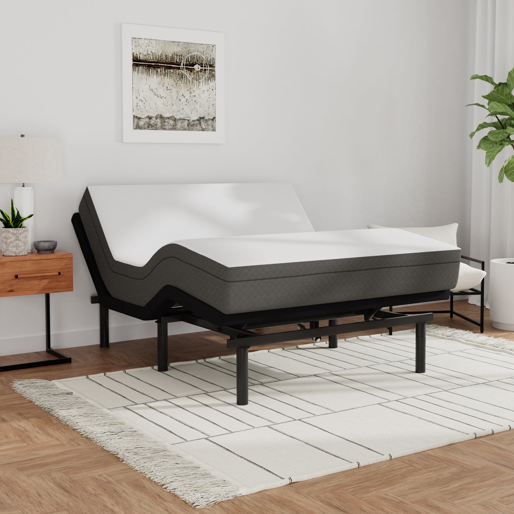 Blissful Nights Sleep System: 10” Cool Gel Memory Foam Mattress, Medium with e2 Adjustable Base - BlissfulNights.com