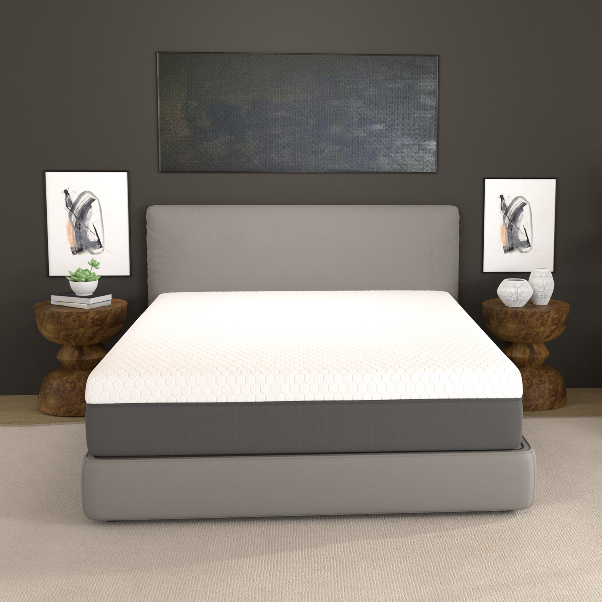 12" Zoned Reactive Cooling Memory Foam Mattress, Medium - BlissfulNights.com