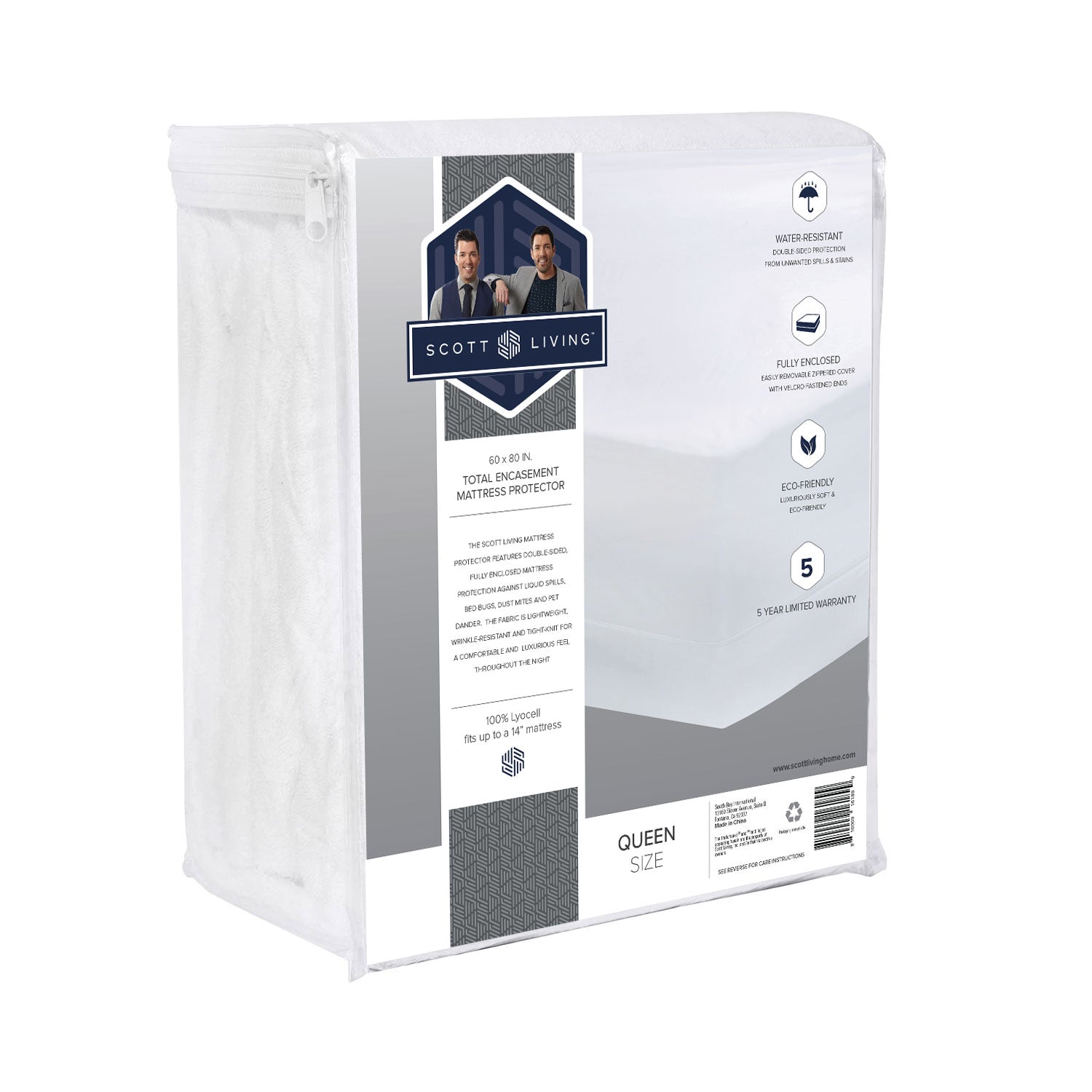 Scott Living Home - Full Encasement Premium Tencel Mattress Protector -100% Waterproof and Hypoallergenic - BlissfulNights.com
