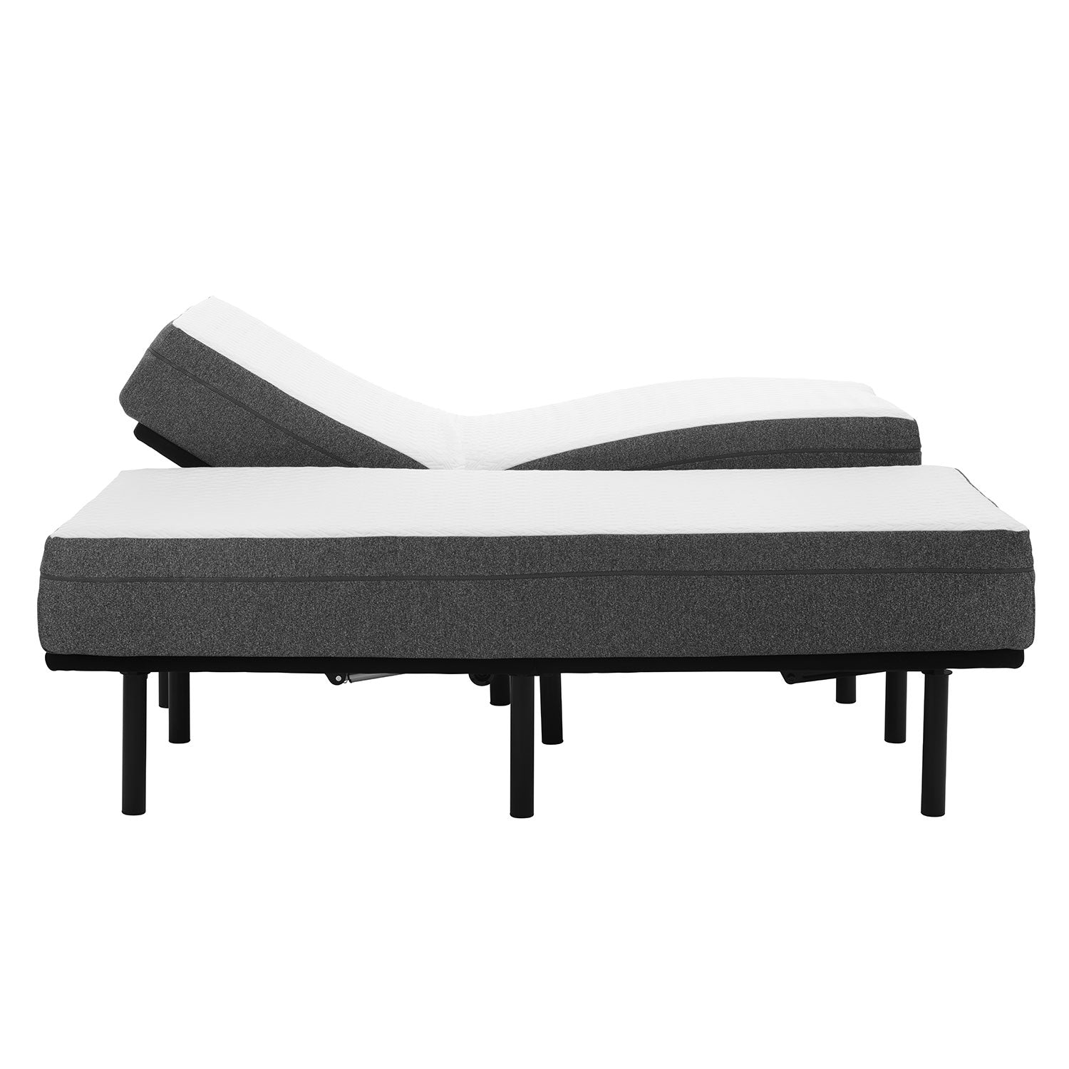 Adjustable Bed Frame and 10" Cool Gel Infused Medium Firm Memory Foam Mattress - BlissfulNights.com