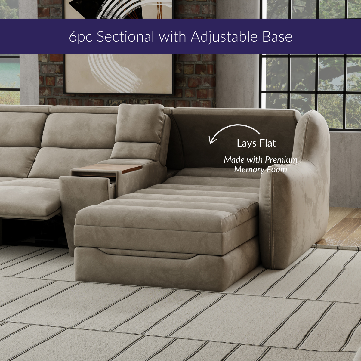Enfinity Lounger™ Collection - Adjustable Bed Frame Lounger & Mattress (template-v3) - BlissfulNights.com