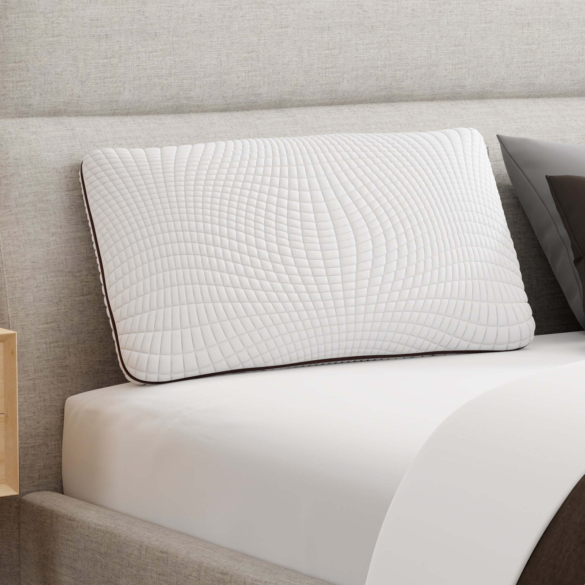 Ventilated Copper Memory Foam Pillow - Washable Cover - BlissfulNights.com