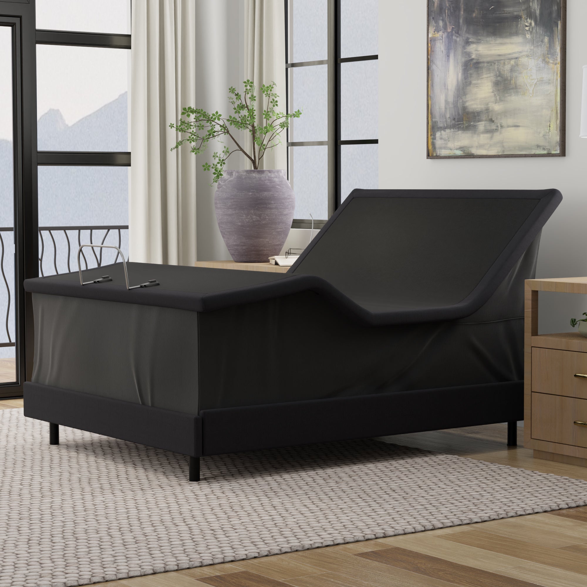 Blissful Nights e8 Hi-Low Lift & Tilt Adjustable Bed Frame - Massage, Lights, USB Ports & Free In Home Delivery - BlissfulNights.com