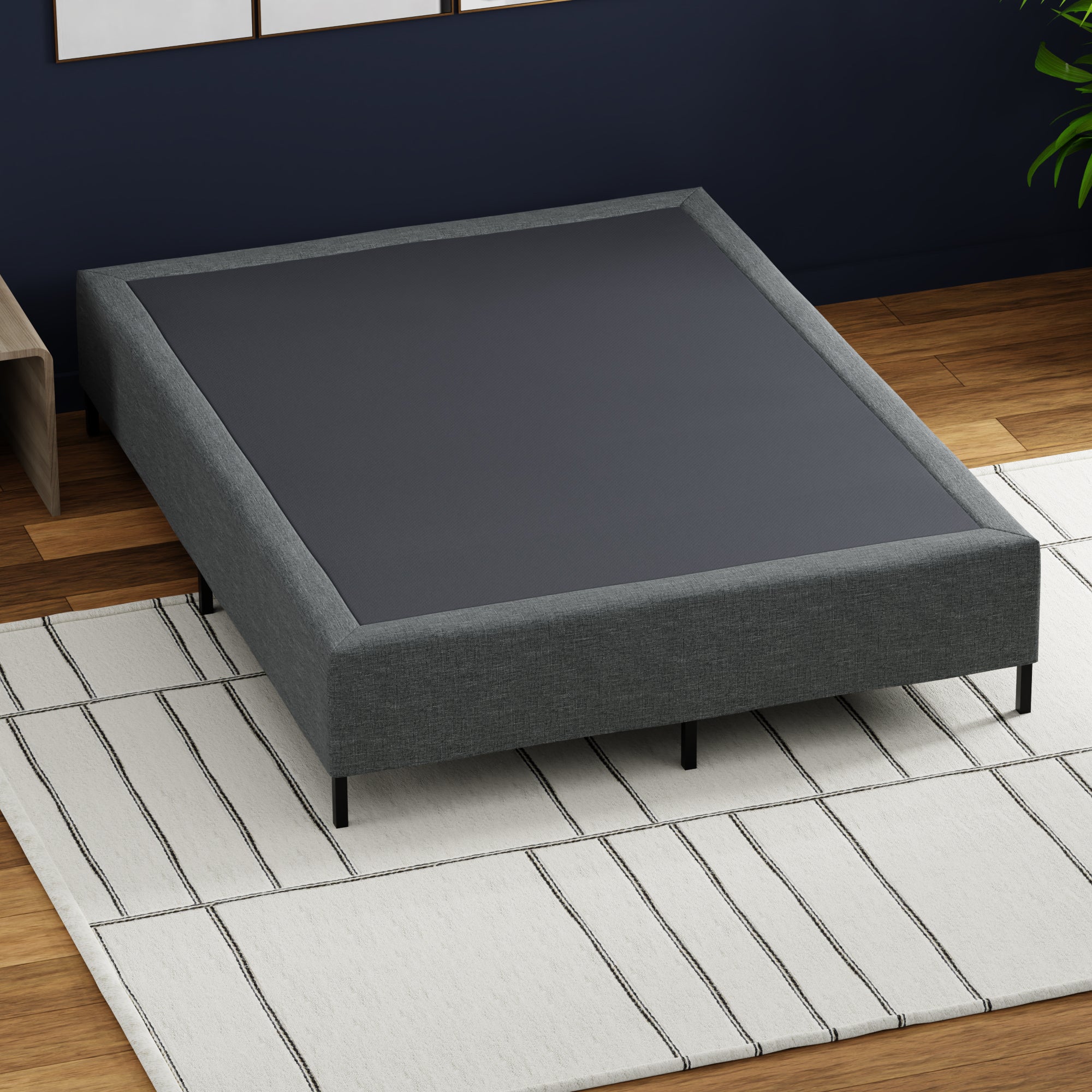 Metal Mattress Foundation with Removable Cover - BlissfulNights.com