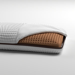 Ventilated Copper Memory Foam Pillow - Washable Cover - BlissfulNights.com