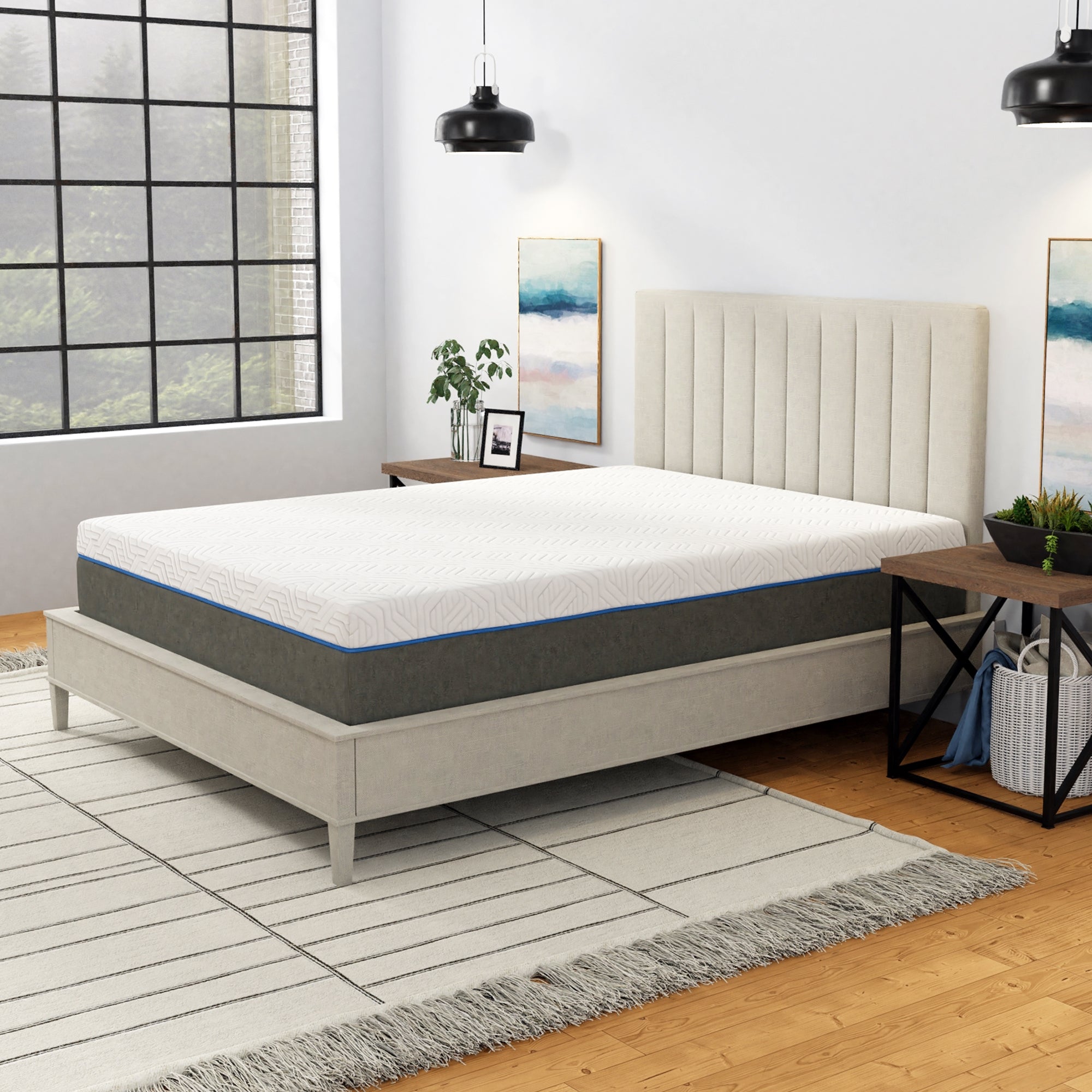 12" Gel Infused Memory Foam Mattress, Firm - BlissfulNights.com