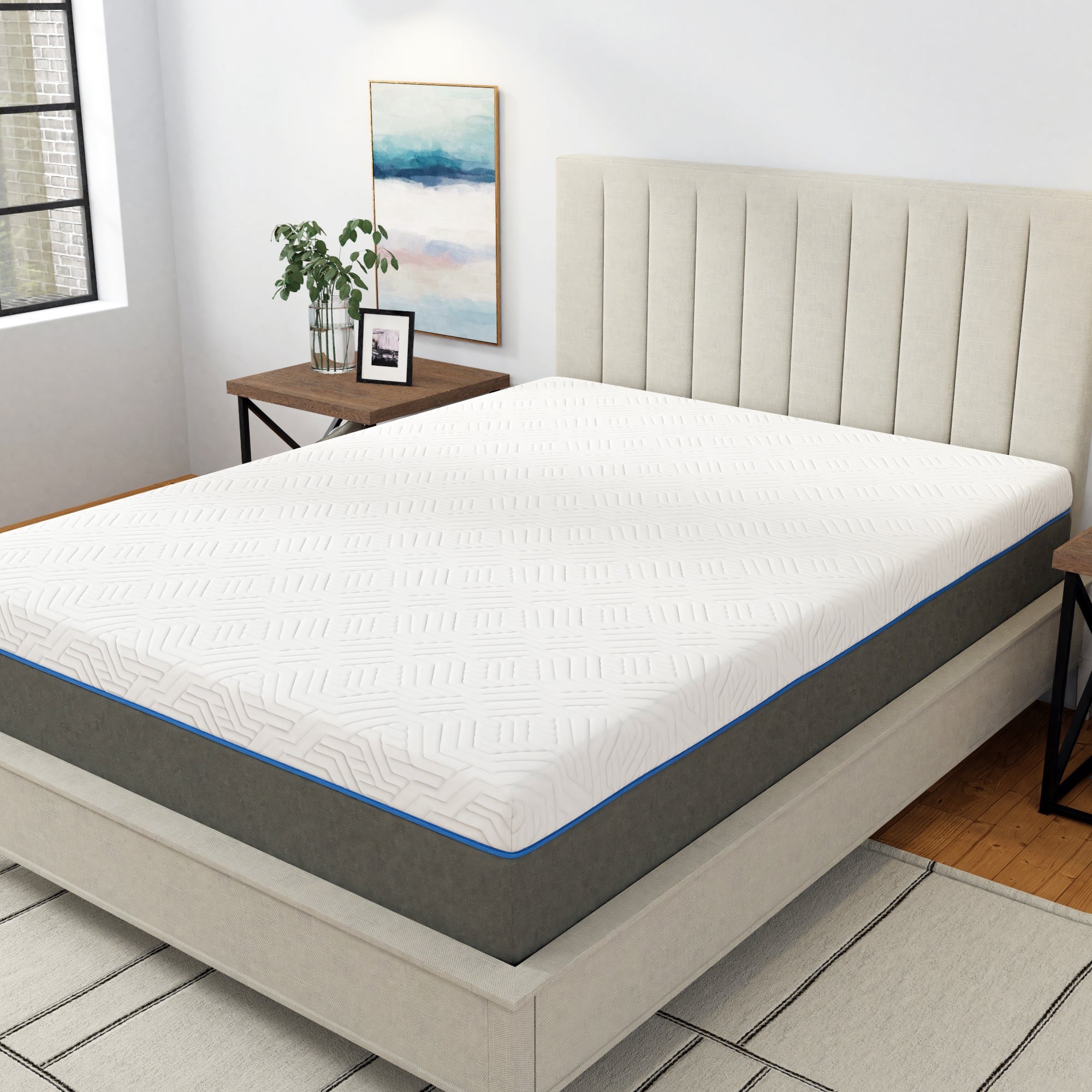 12" Gel Infused Memory Foam Mattress, Firm - BlissfulNights.com