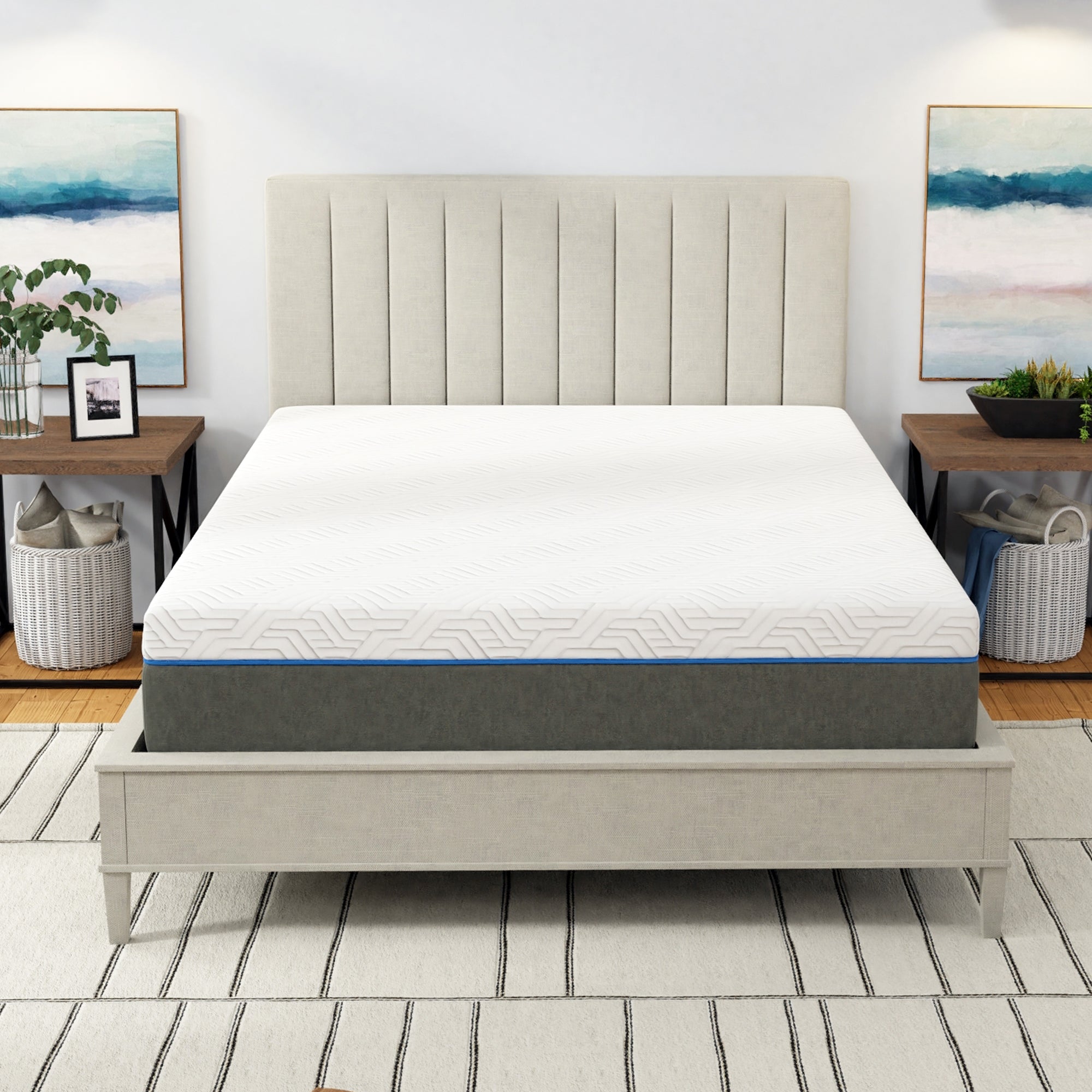 12" Gel Infused Memory Foam Mattress, Firm - BlissfulNights.com