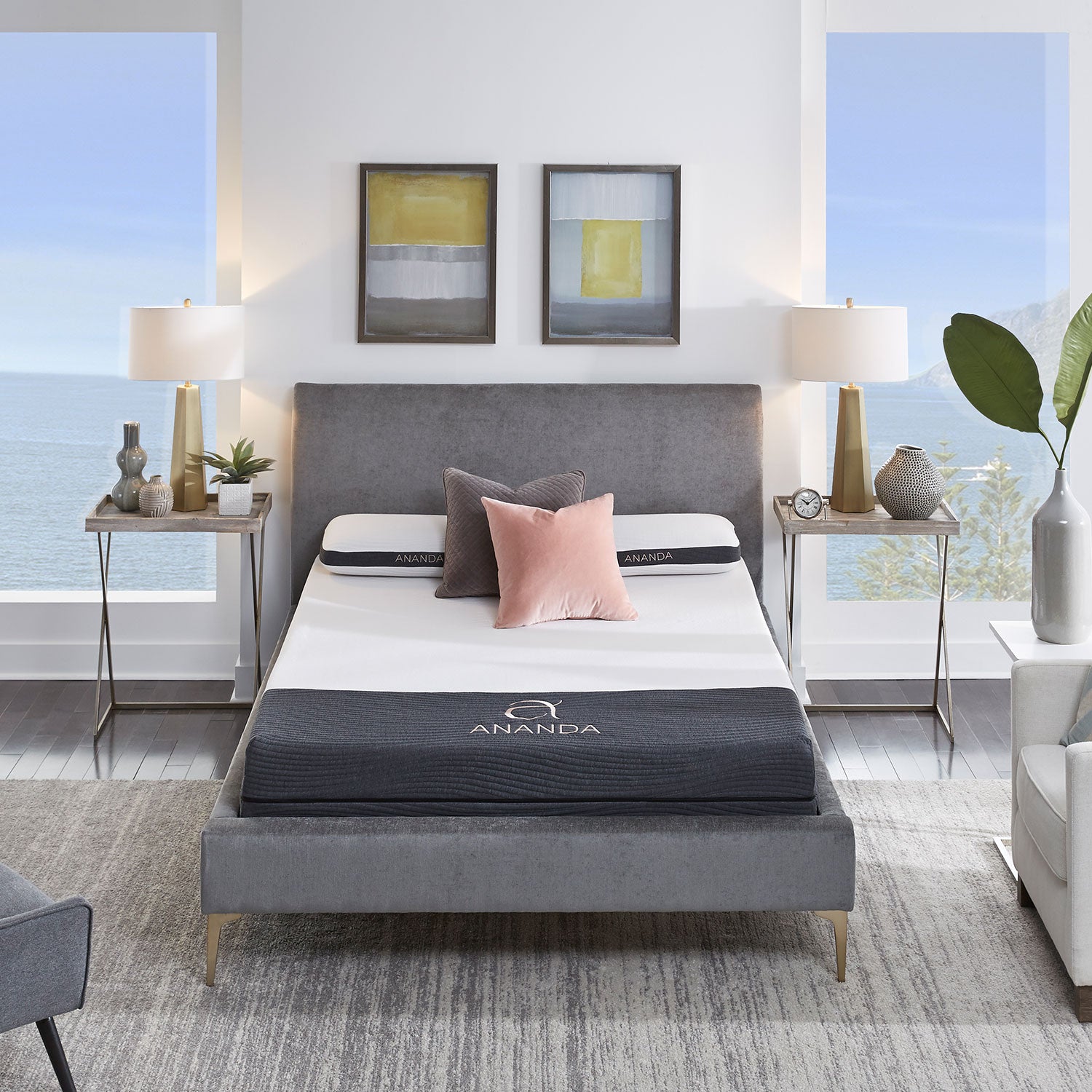 12" Ananda - Medium Firm - Pearl and Gel Infused Memory Foam Mattress - BlissfulNights.com