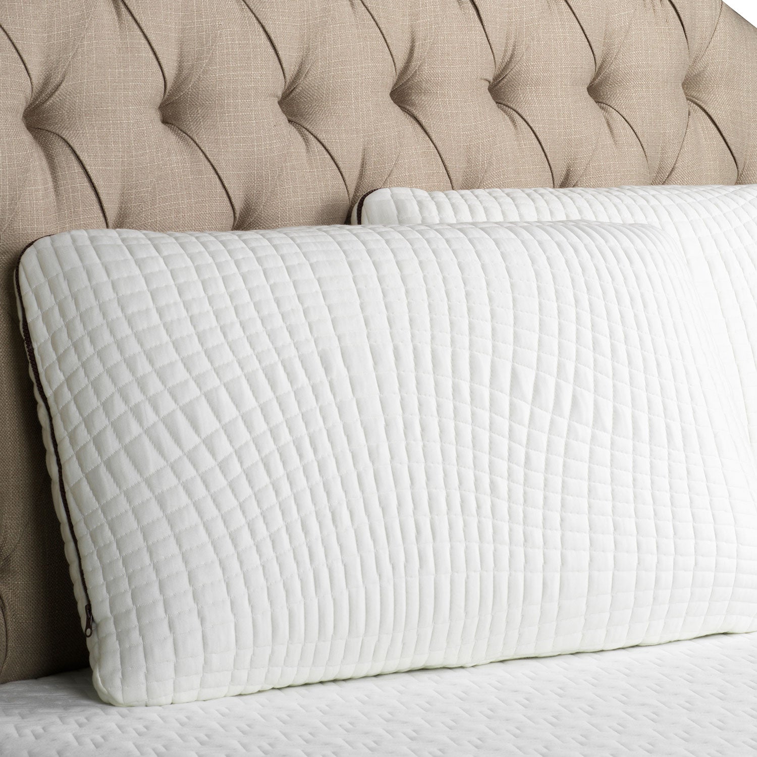 Ventilated Copper Memory Foam Pillow - Washable Cover - BlissfulNights.com