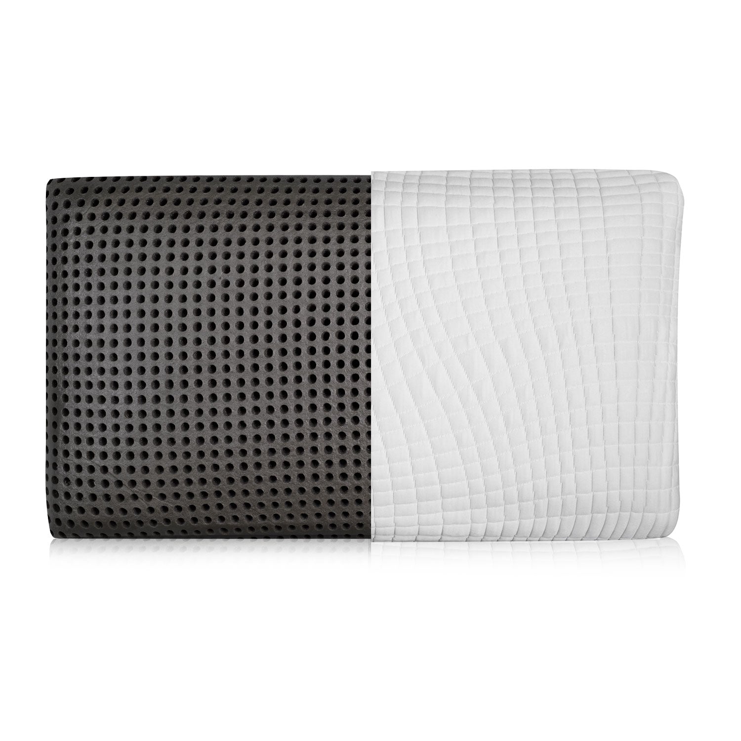 Ventilated Charcoal Bamboo Infused Memory Foam Pillow - Washable Cover - BlissfulNights.com