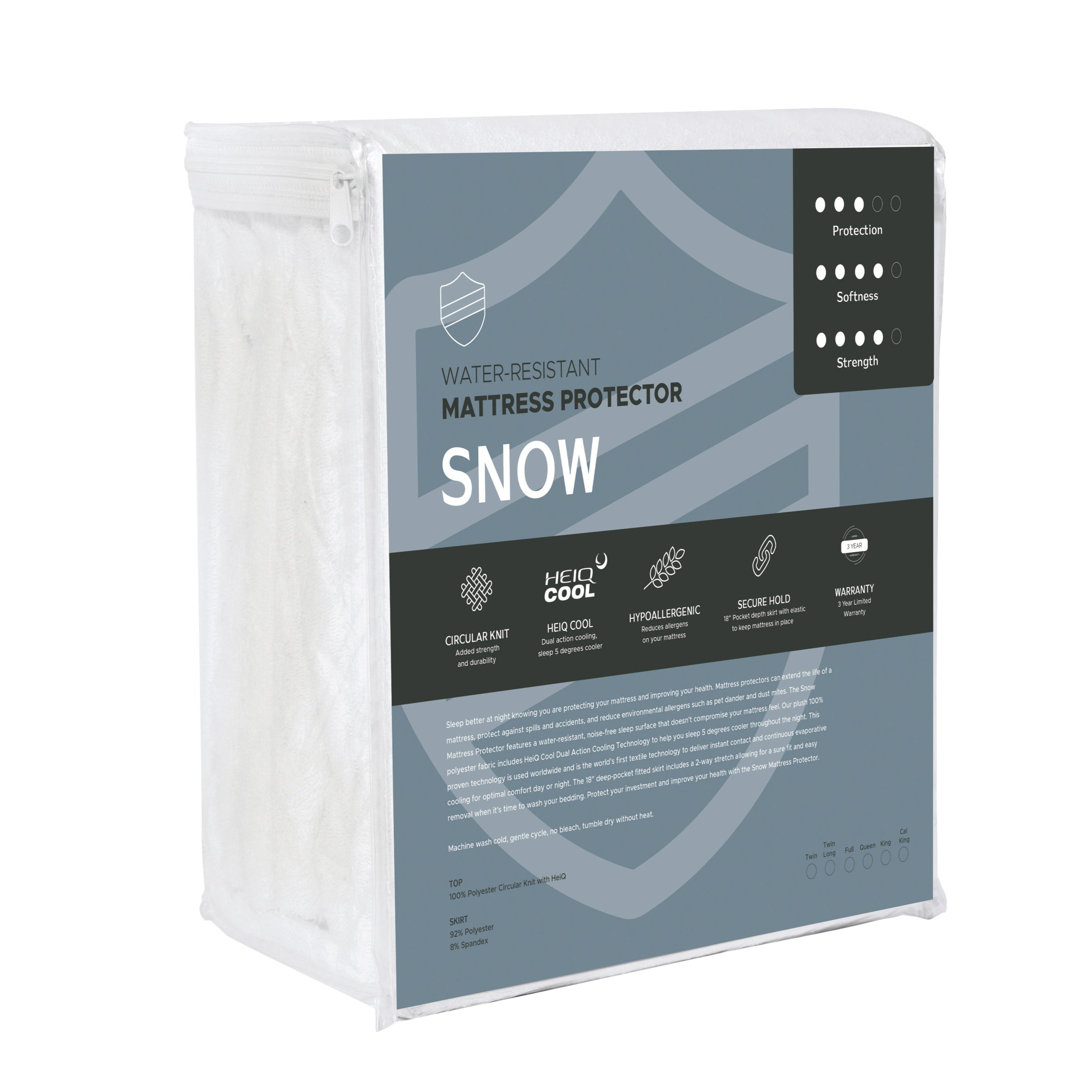 Snow Mattress Protector - BlissfulNights.com