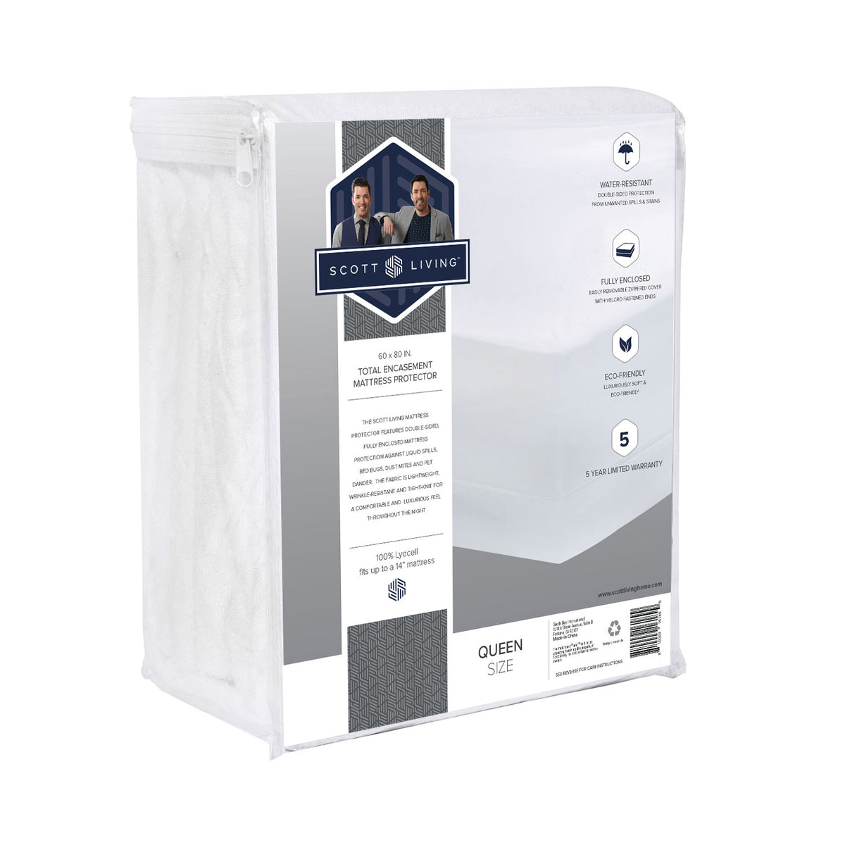 Scott Living Home Full Encasement Premium Tencel Mattress Protector