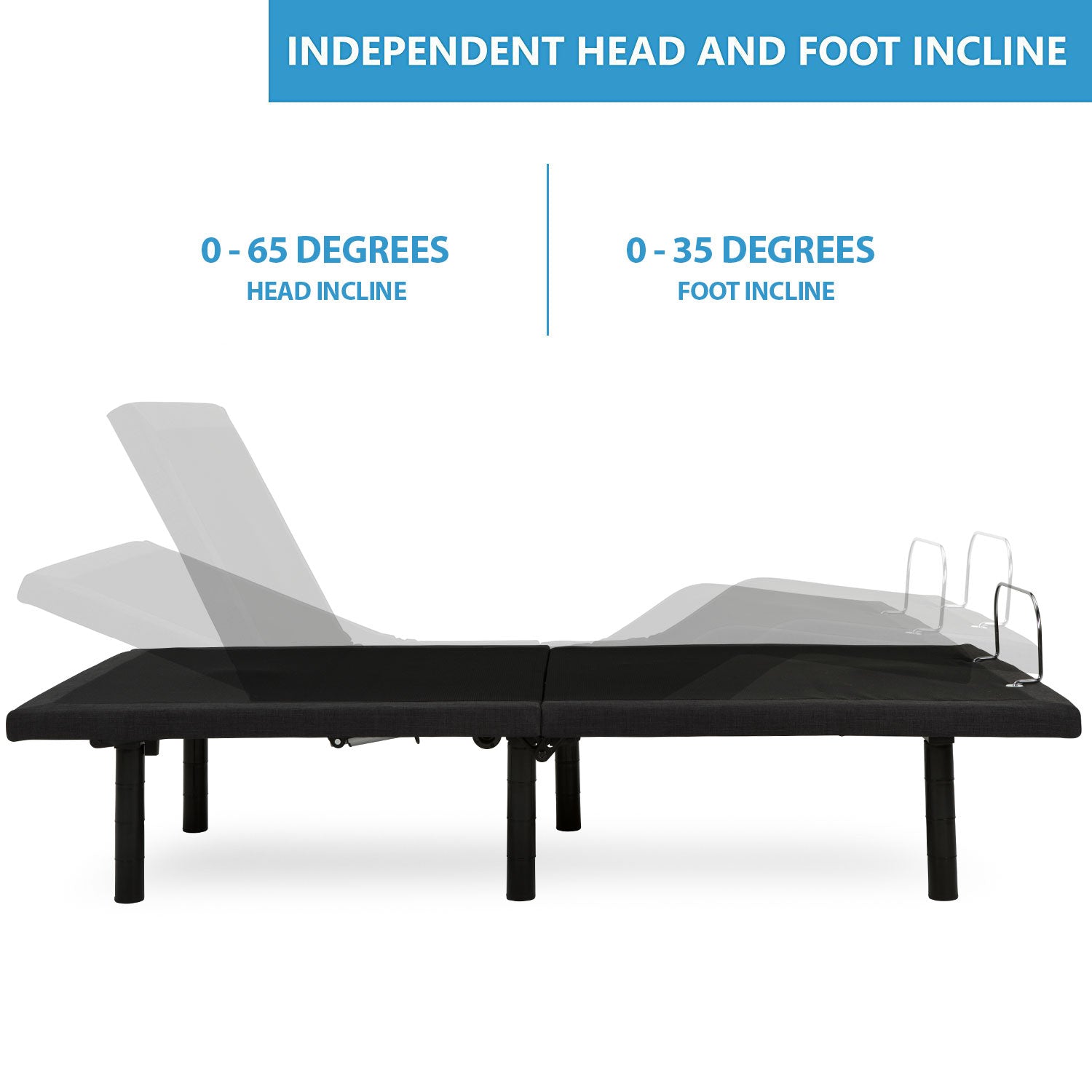 12" Ananda Cool Gel and Pearl Infused Memory Foam Mattress with Ananda Head Tilt Adjustable Bed Base Combo Set - BlissfulNights.com