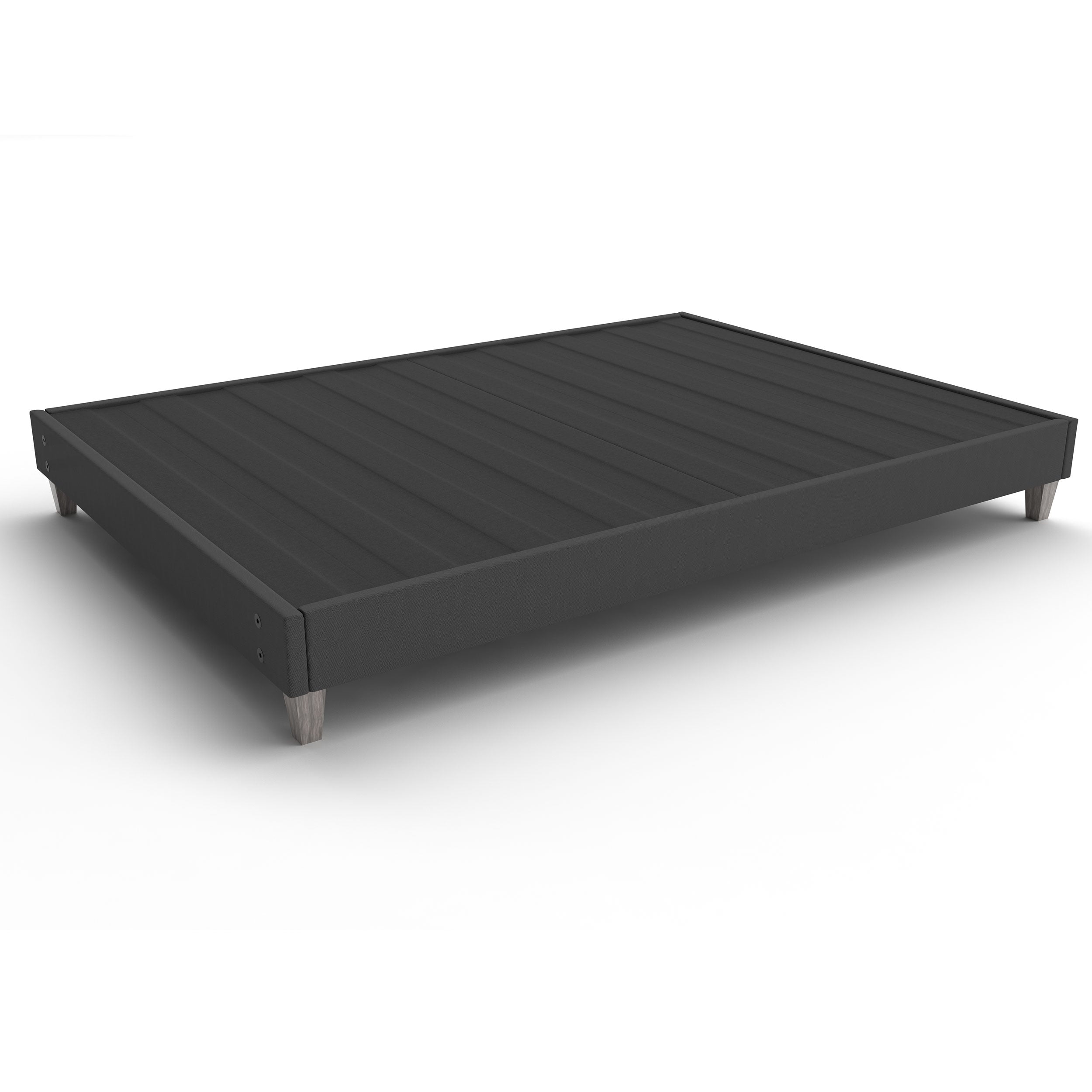 Mattress Foundation with 6" Grey Wood Style Legs - BlissfulNights.com